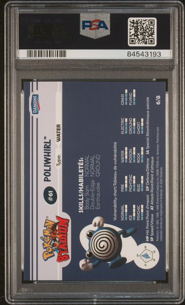 PSA 9 POLIWHIRL SHINY GOLD STADIUM TIP