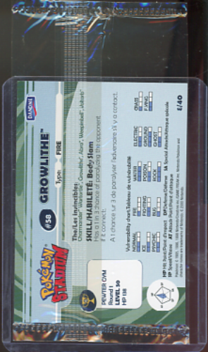 Growlithe #58 Stadium Danone [sealed]