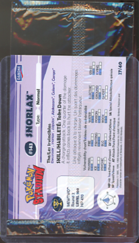Snorlax #143 Stadium Danone [sealed]