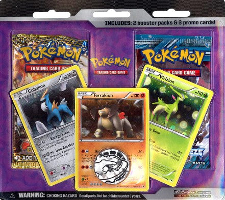 Cobalion, Terrakion & Virizion Cards with 2-Pack Blister & Coin