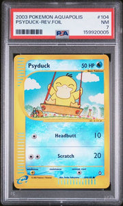 PSA 7 PSYDUCK REVERSE HOLO AQUAPOLIS