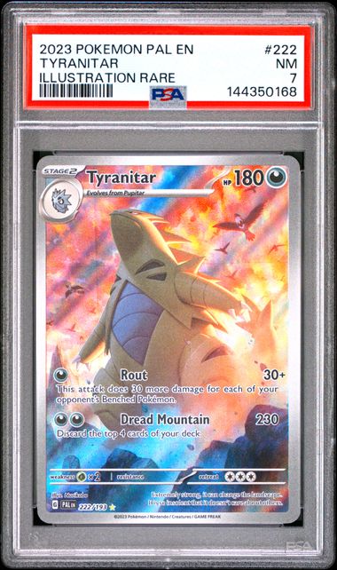 PSA 7 TYRANITAR ILLUSTRATION RARE