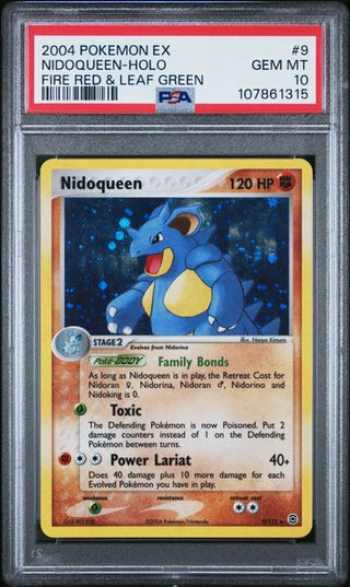 PSA 10 NIDOQUEEN-HOLO FIRE RED & LEAF GREEN