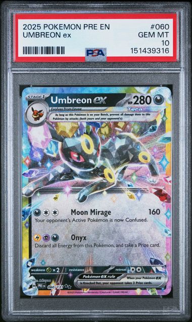 PSA 10 UMBREON ex PRISMATIC EVOLUTIONS