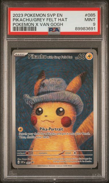 PSA 9  PIKACHU GREY HAT