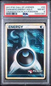 PSA 8 DARKNESS ENERGY-HOLO CALL OF LEGENDS CROSSHATCH-PLAY!