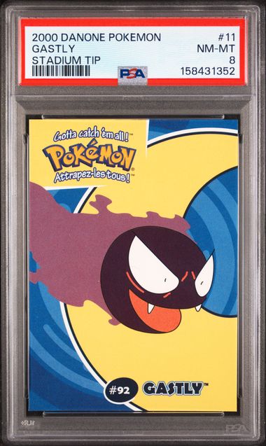 PSA 8 GASTLY DANONE STADIUM TIP