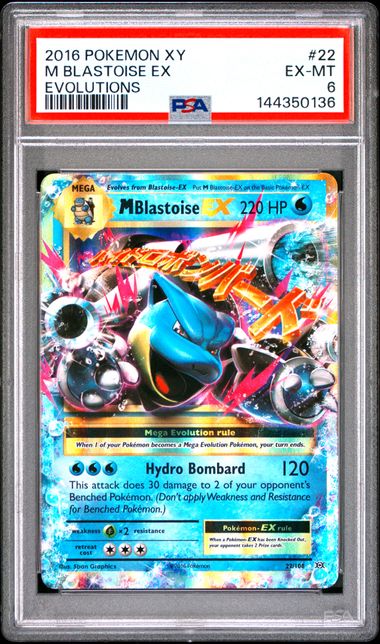 PSA 6 BLASTOISE EX EVOLUTIONS