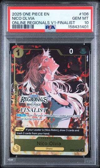 PSA 10 NICO OLVIA ONLINE REGIONALS V1-FINALIST
