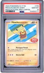 PSA 10 PIKACHU/BATIK SHIRT  PIKACHU'S IDN JRNY CMPGN