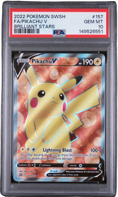 PSA 10 FA/PIKACHU V BRILLIANT STARS