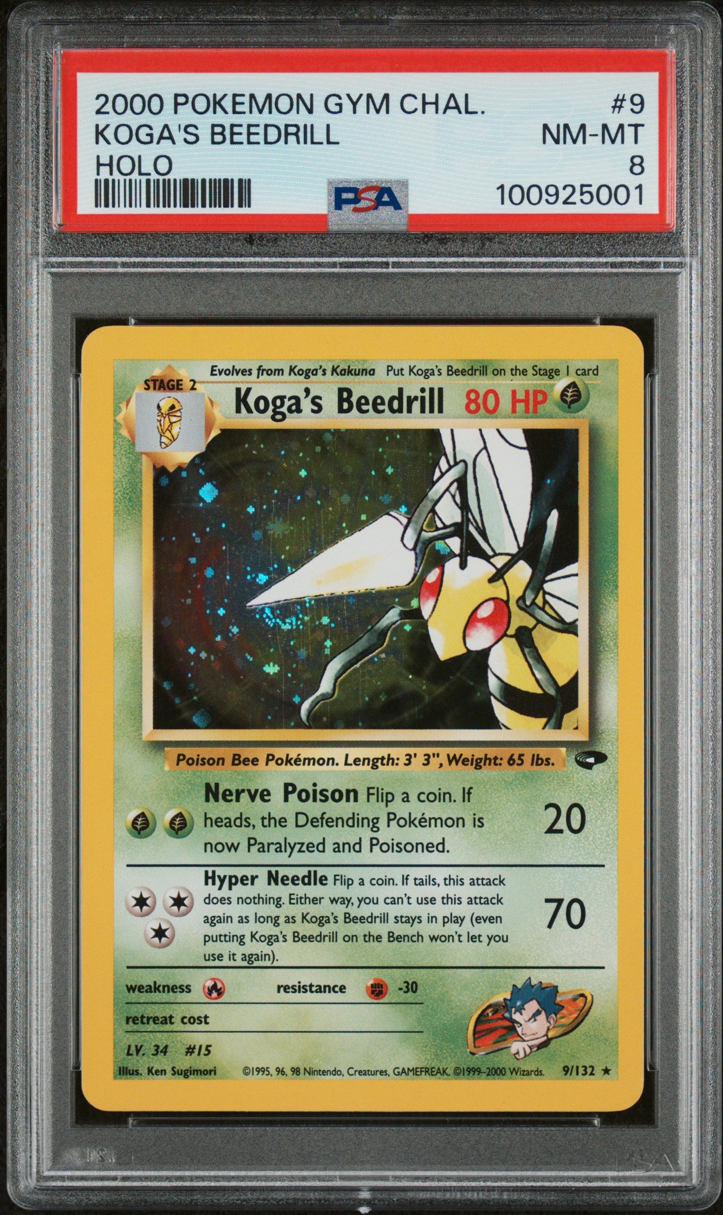 PSA 8 KOGA'S BEEDRILL HOLO