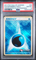 PSA 8 WATER ENERGY-HOLO CALL OF LEGENDS CROSSHATCH-PLAY!