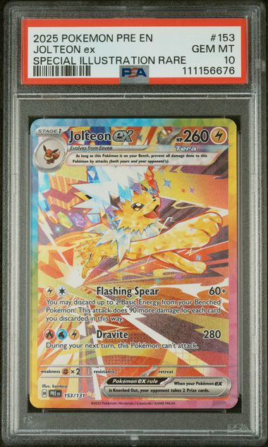 PSA 10 JOLTEON EX SIR PRISMATIC EVOLUTIONS
