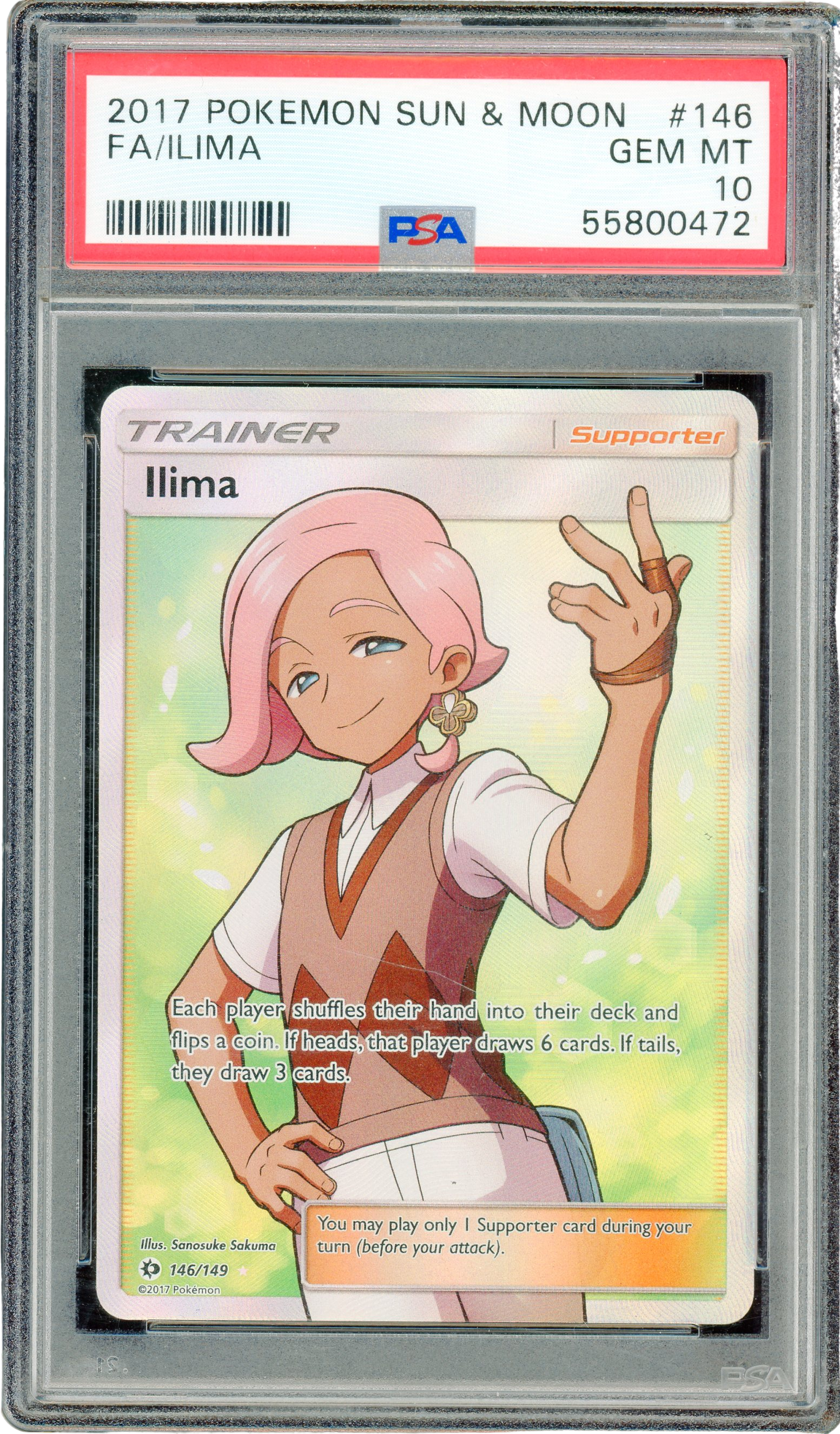 PSA 10 FA/ILIMA SUN&MOON