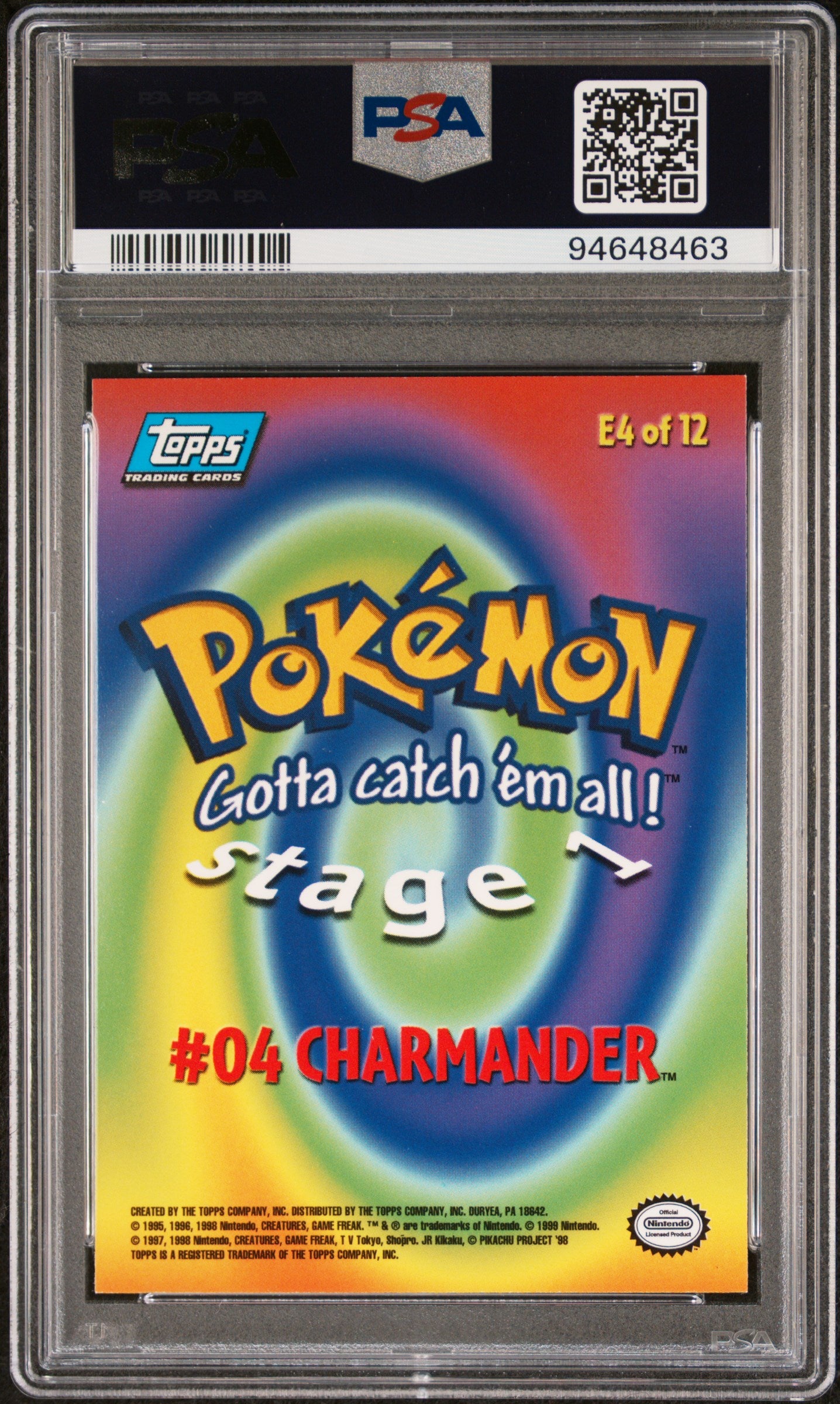 PSA 8 CHARMANDER #4 MOVIE EDITION