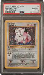 PSA 8 CLEFAIRY HOLO 1ST EDITION BASE SET