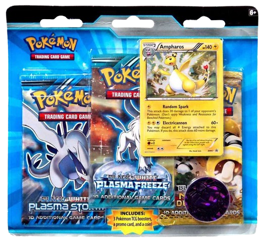 Black & White: Plasma Storm Ampharos Promo 3-Pack Blister