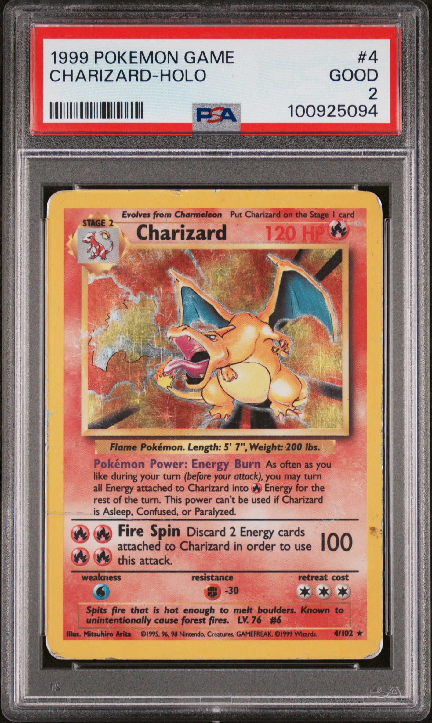 PSA 2 CHARIZARD-HOLO  