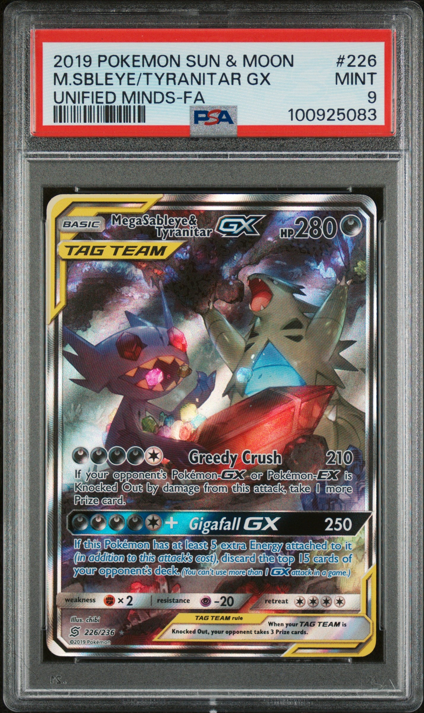 PSA 9 M.SBLEYE/TYRANITAR GX UNIFIED MINDS-FA