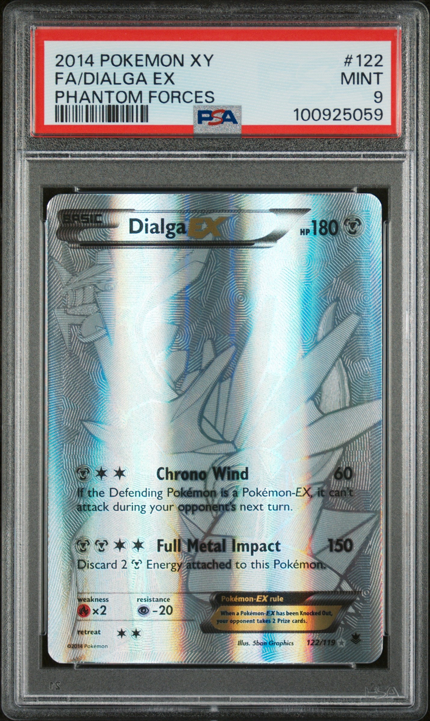 PSA 9 FA/DIALGA EX PHANTOM FORCES