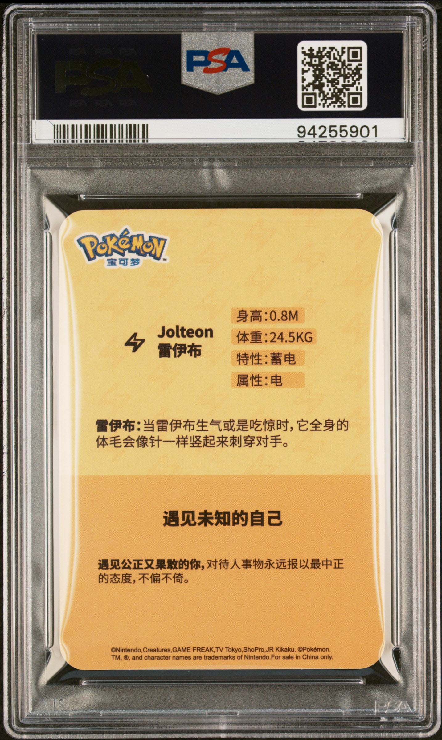 PSA 10 JOLTEON EEVEE EVOLUTION M/F CARD