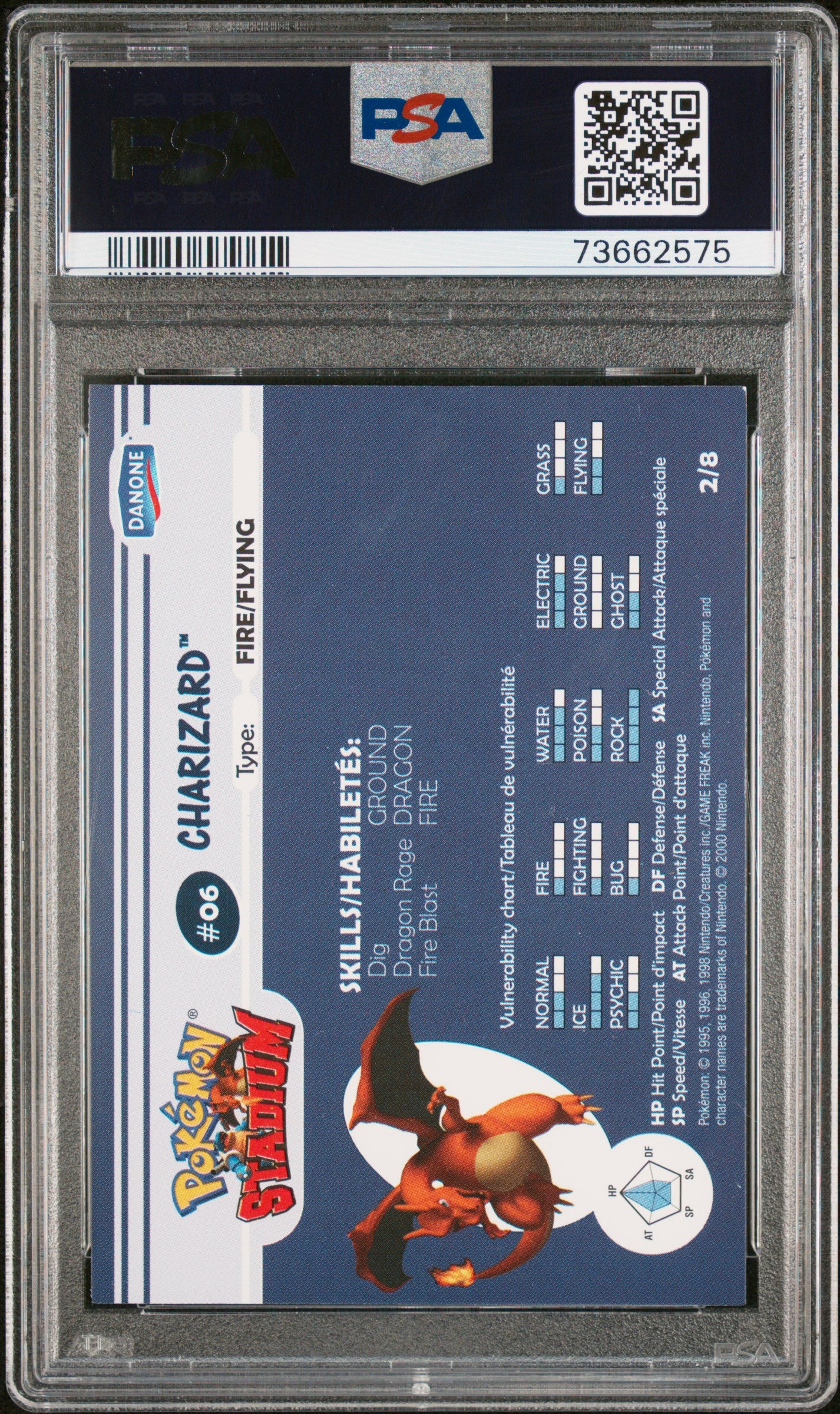 PSA 8 CHARIZARD STADIUM TIP-SHINY-GOLD