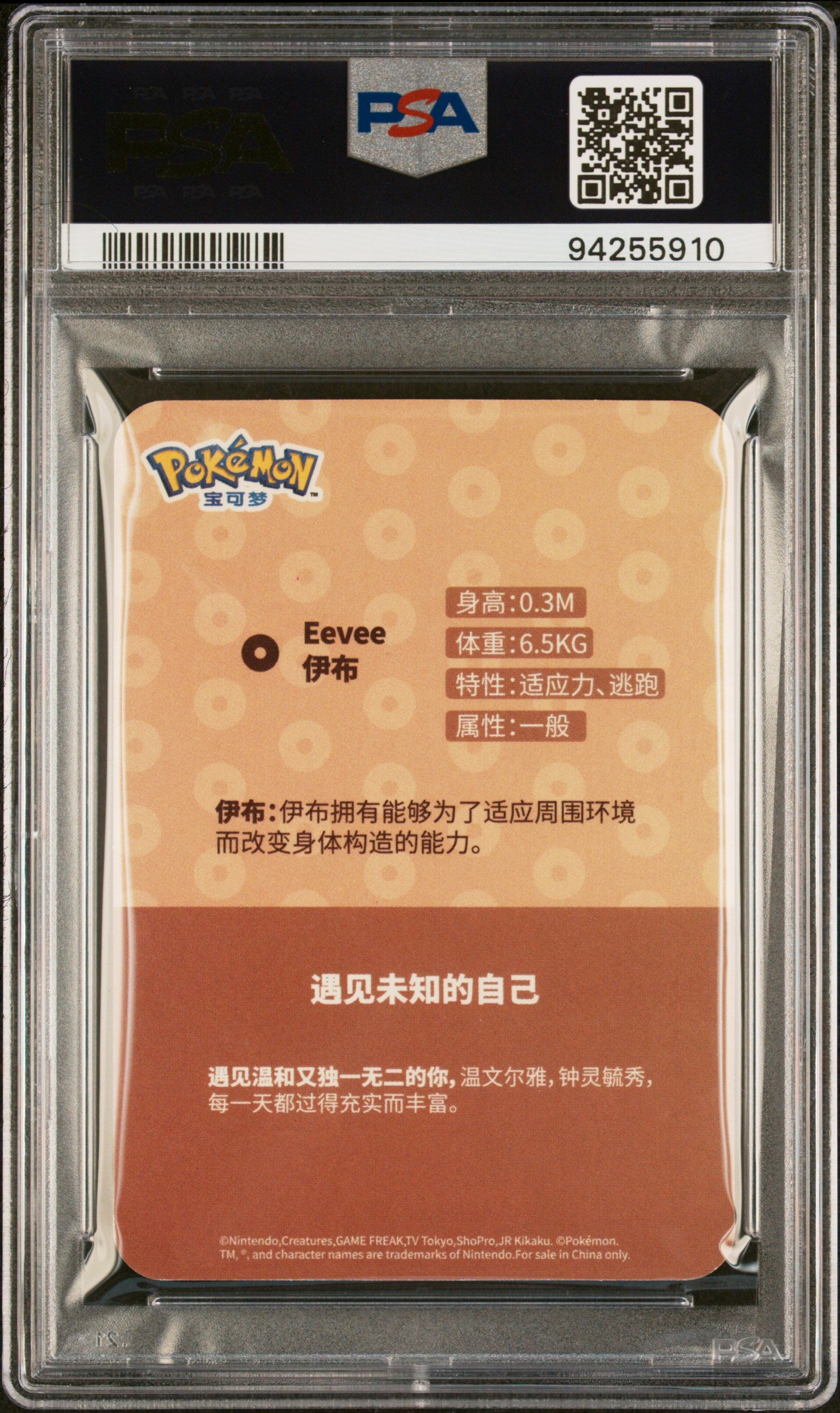 PSA 10 EEVEE EEVEE EVOLUTION M/F CARD