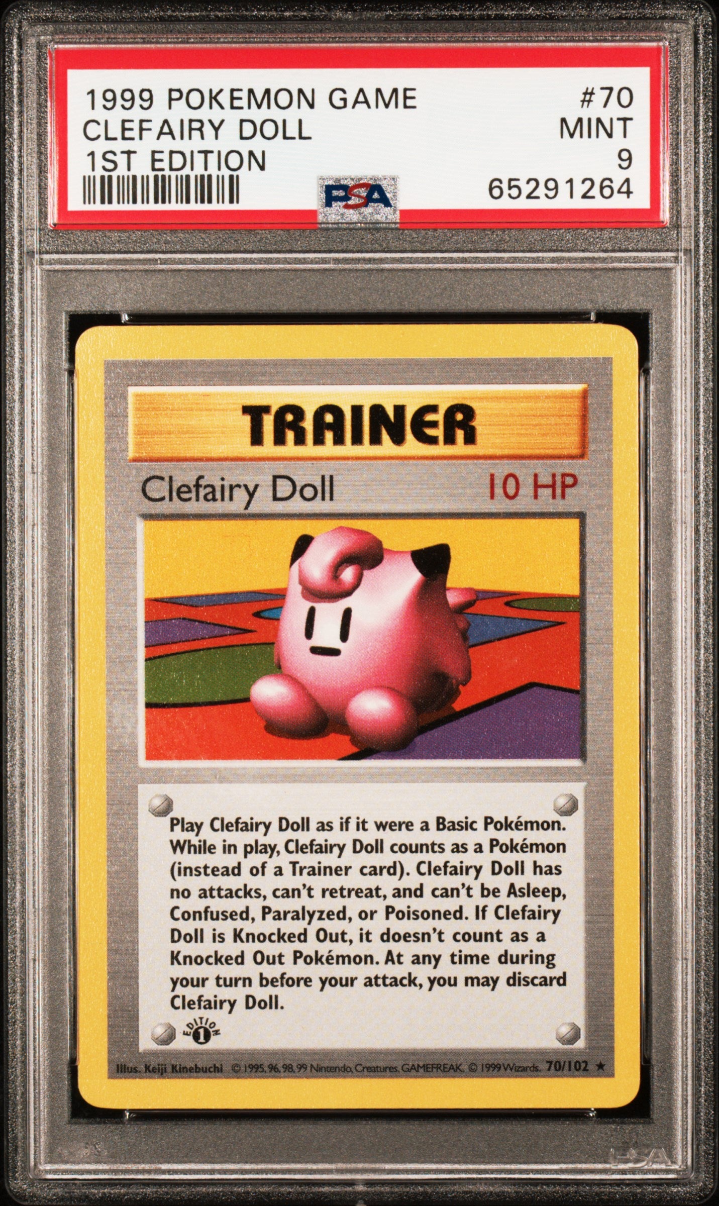 PSA 9 CLEFAIRY DOLL 1ST EDITION