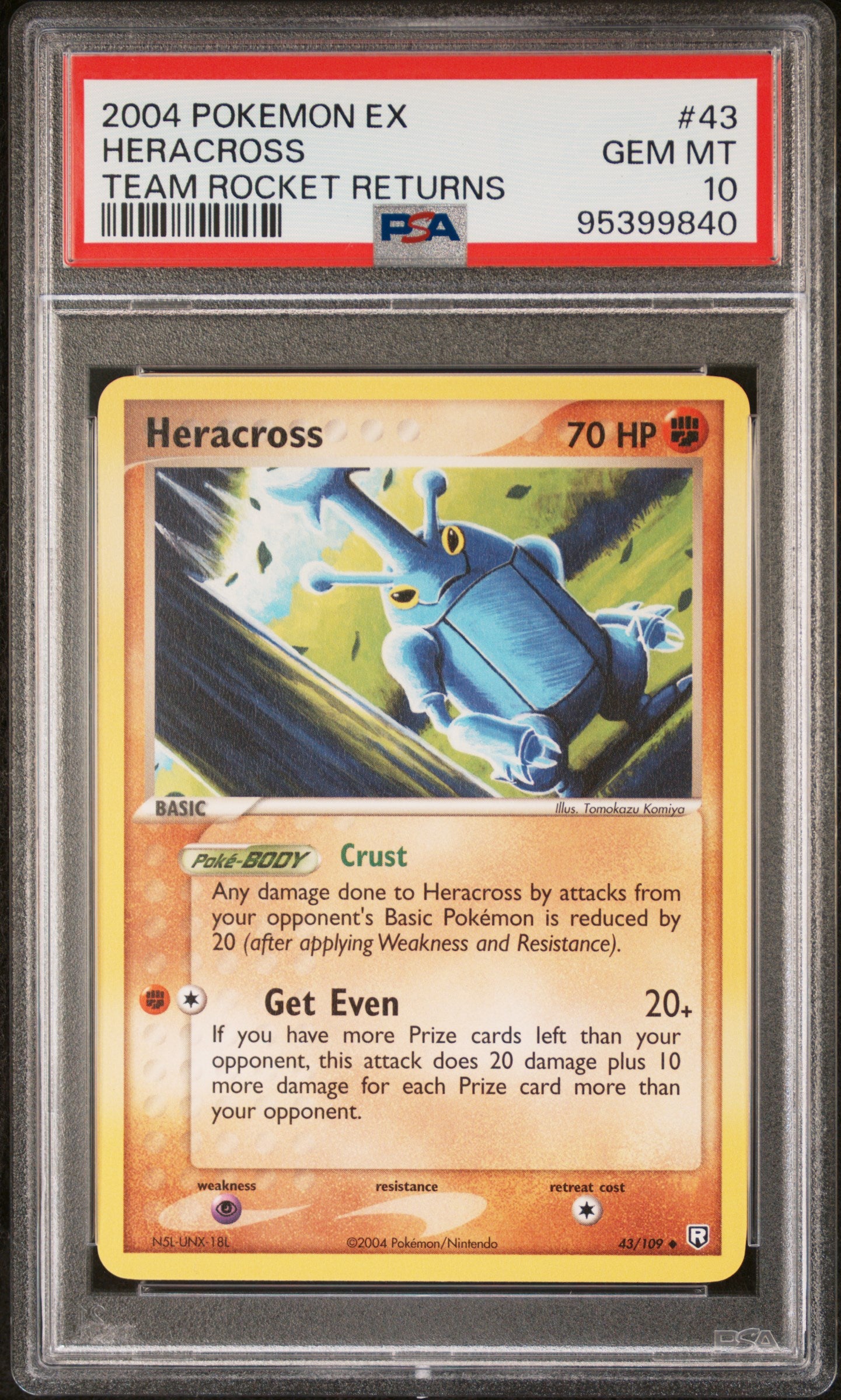 PSA 10 HERACROSS TEAM ROCKET RETURNS