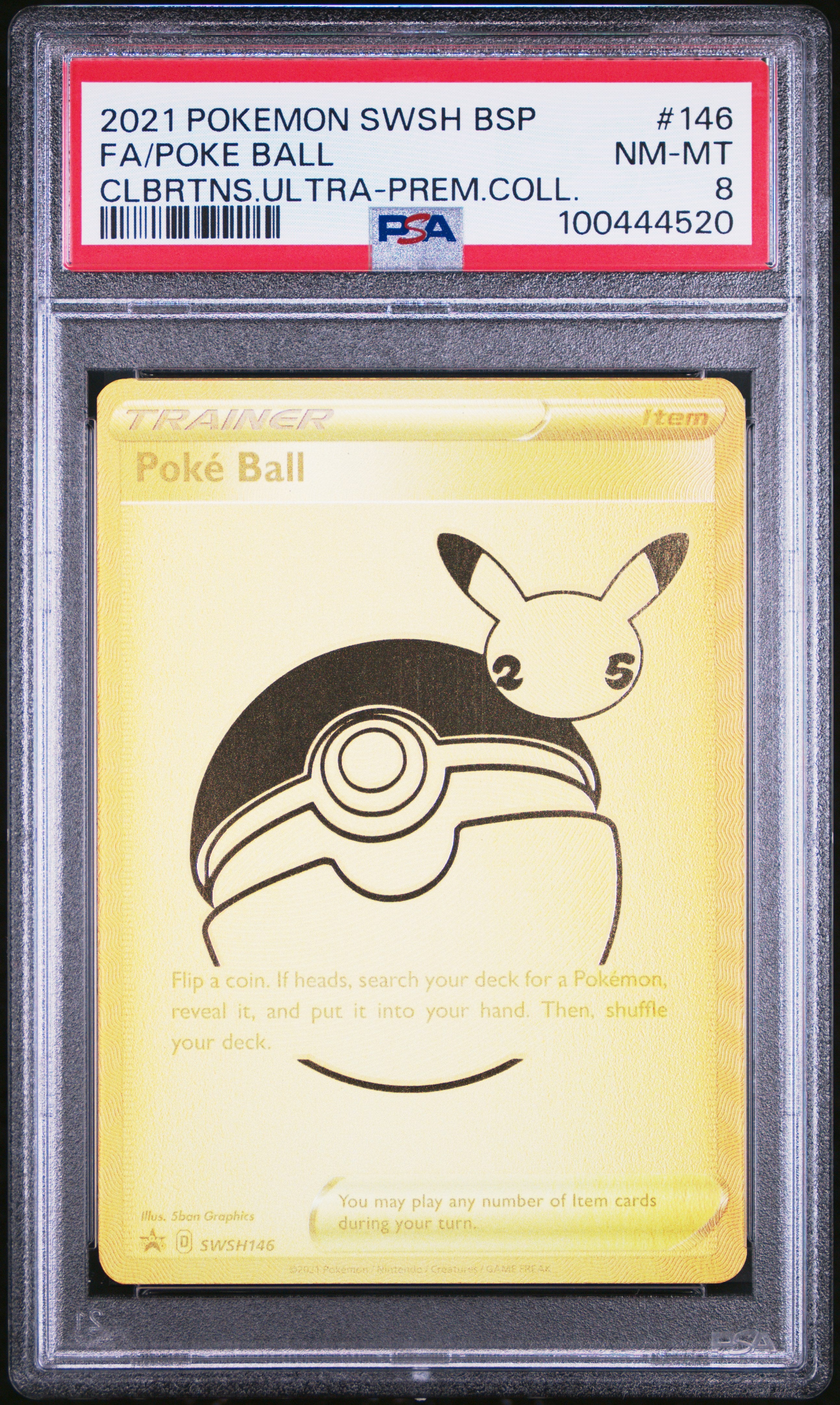 PSA 8 FA/POKE BALL CLBRTNS.ULTRA-PREM.COLL.