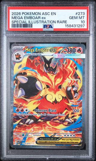 PSA 10 MEGA EMBOAR EX ASCENDED HEROES