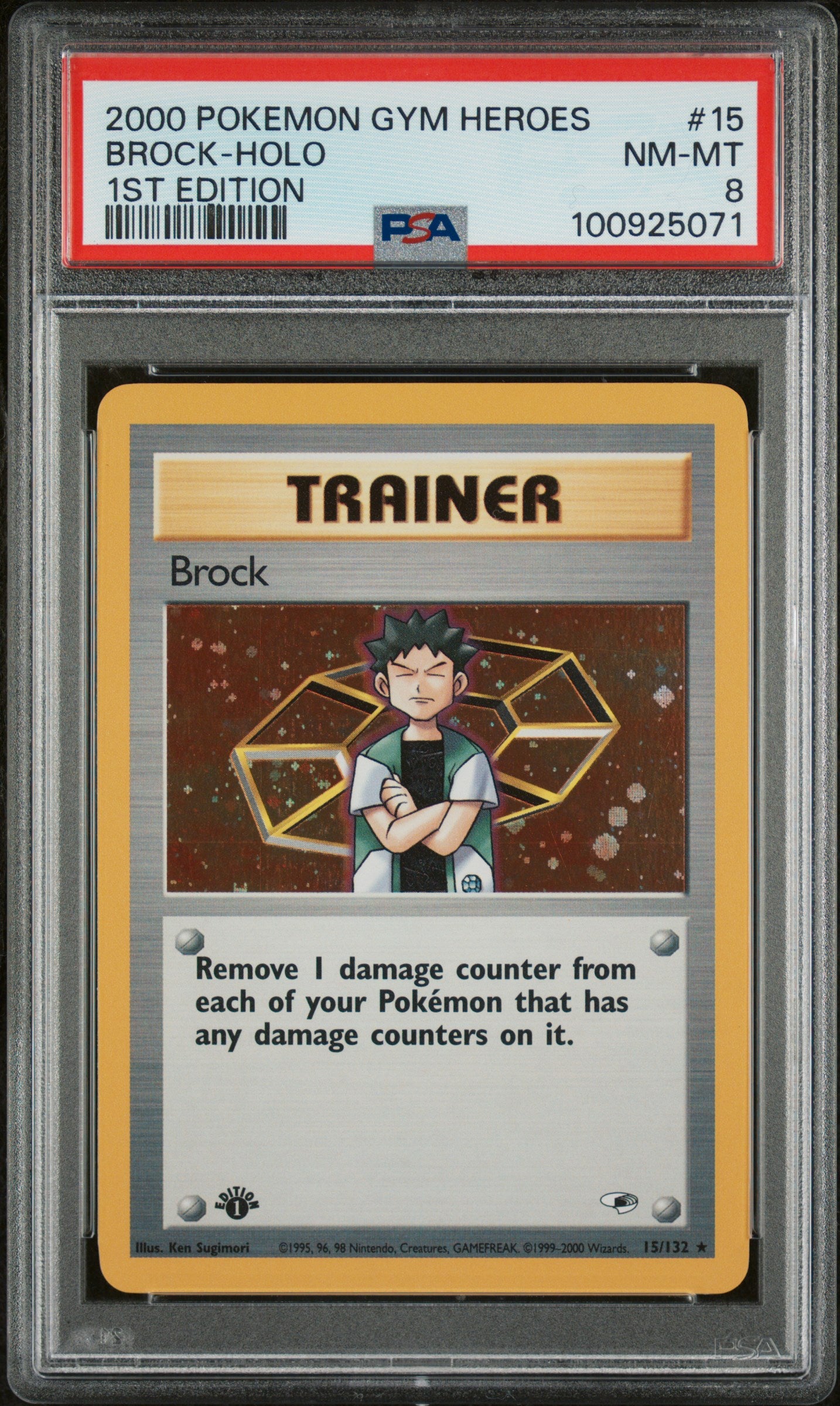 PSA 8 BROCK-HOLO 1ST EDITION