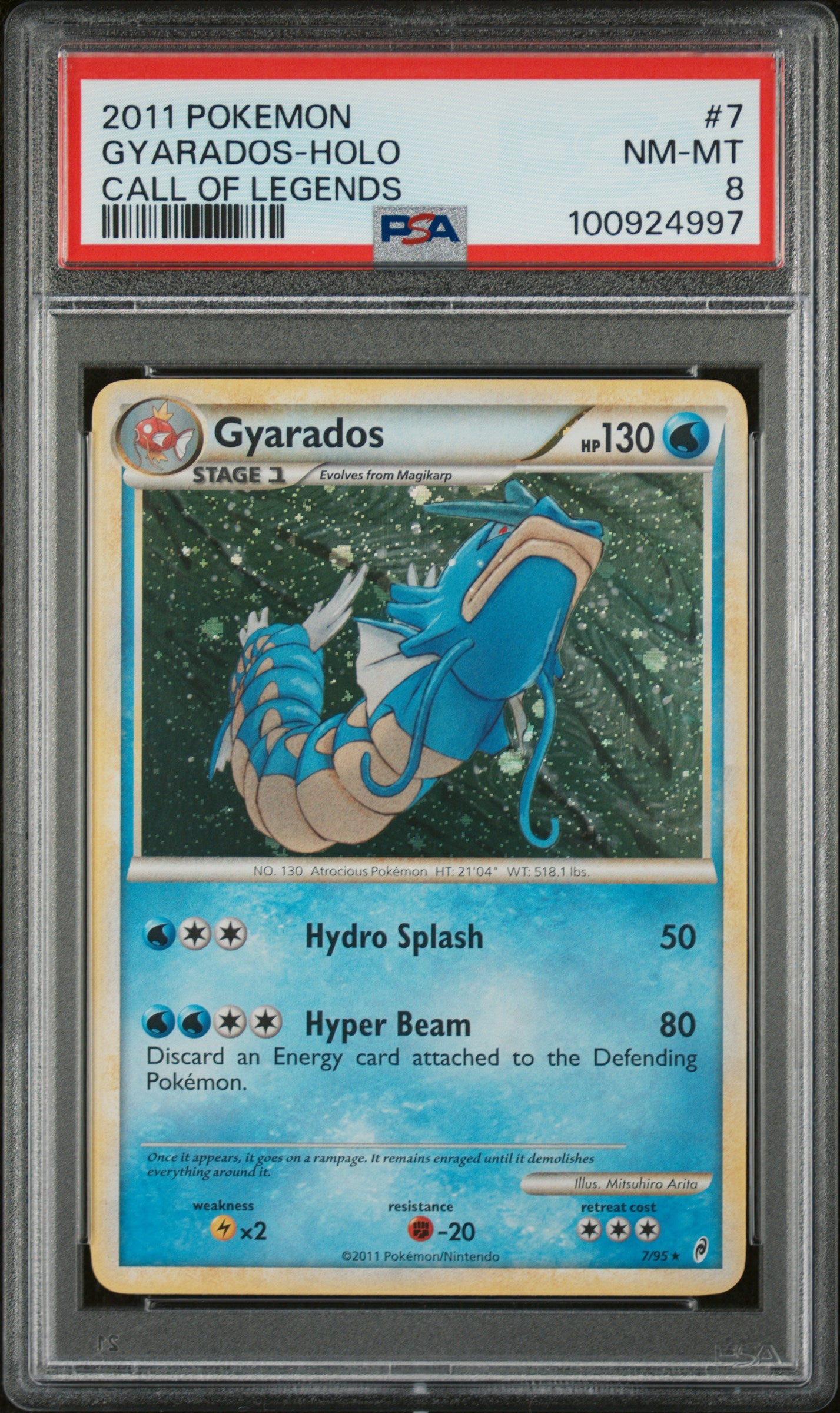 PSA 8 GYARADOS-HOLO CALL OF LEGENDS