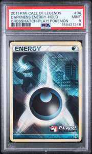 PSA 9 DARKNESS ENERGY-HOLO CALL OF LEGENDS CROSSHATCH-PLAY!
