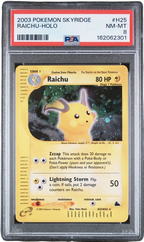 PSA 8 RAICHU HOLO SKYRIDGE