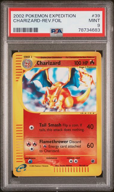 PSA 9 EXPEDITION #39 CHARIZARD-REV.FOIL