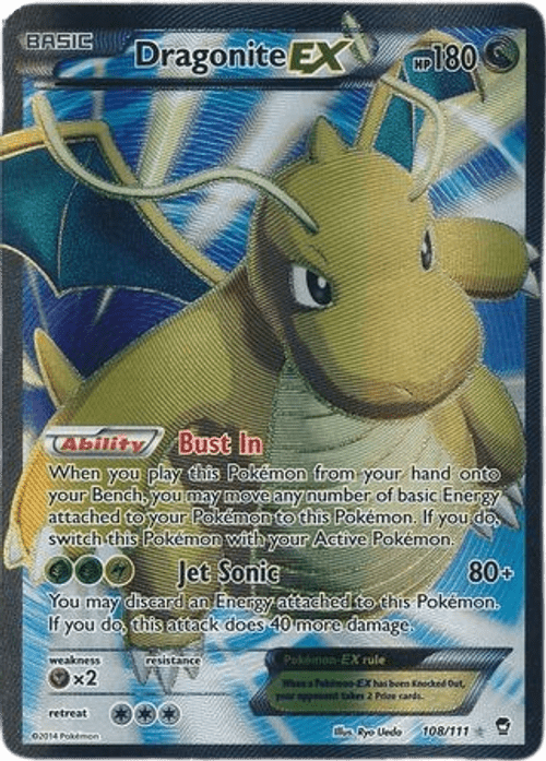 Dragonite EX - 108/111 - Full Art Ultra Rare - ZardoCards