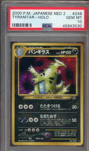 PSA 10 TYRANITAR HOLO JPN NEO 2