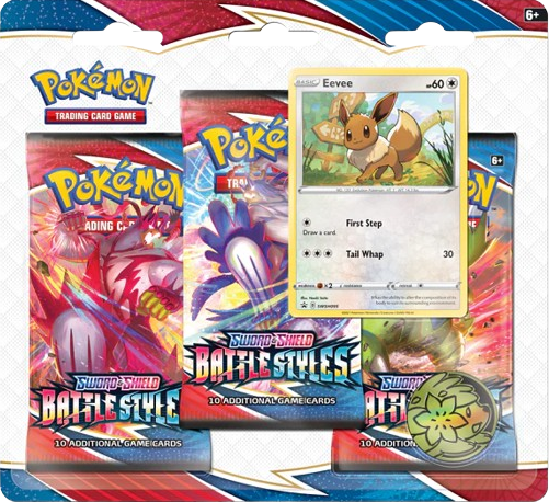 Battle Styles Eevee 3-Pack Blister