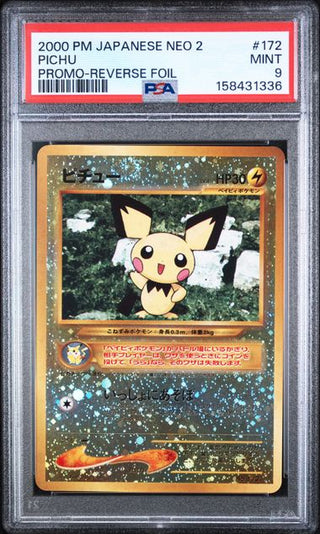 PSA 9 PICHU JAPANESE NEO 2 PROMO-REVERSE FOIL