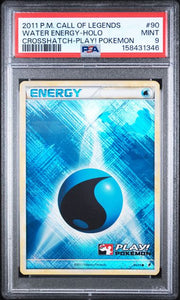 PSA 9 WATER ENERGY-HOLO CALL OF LEGENDS CROSSHATCH-PLAY!