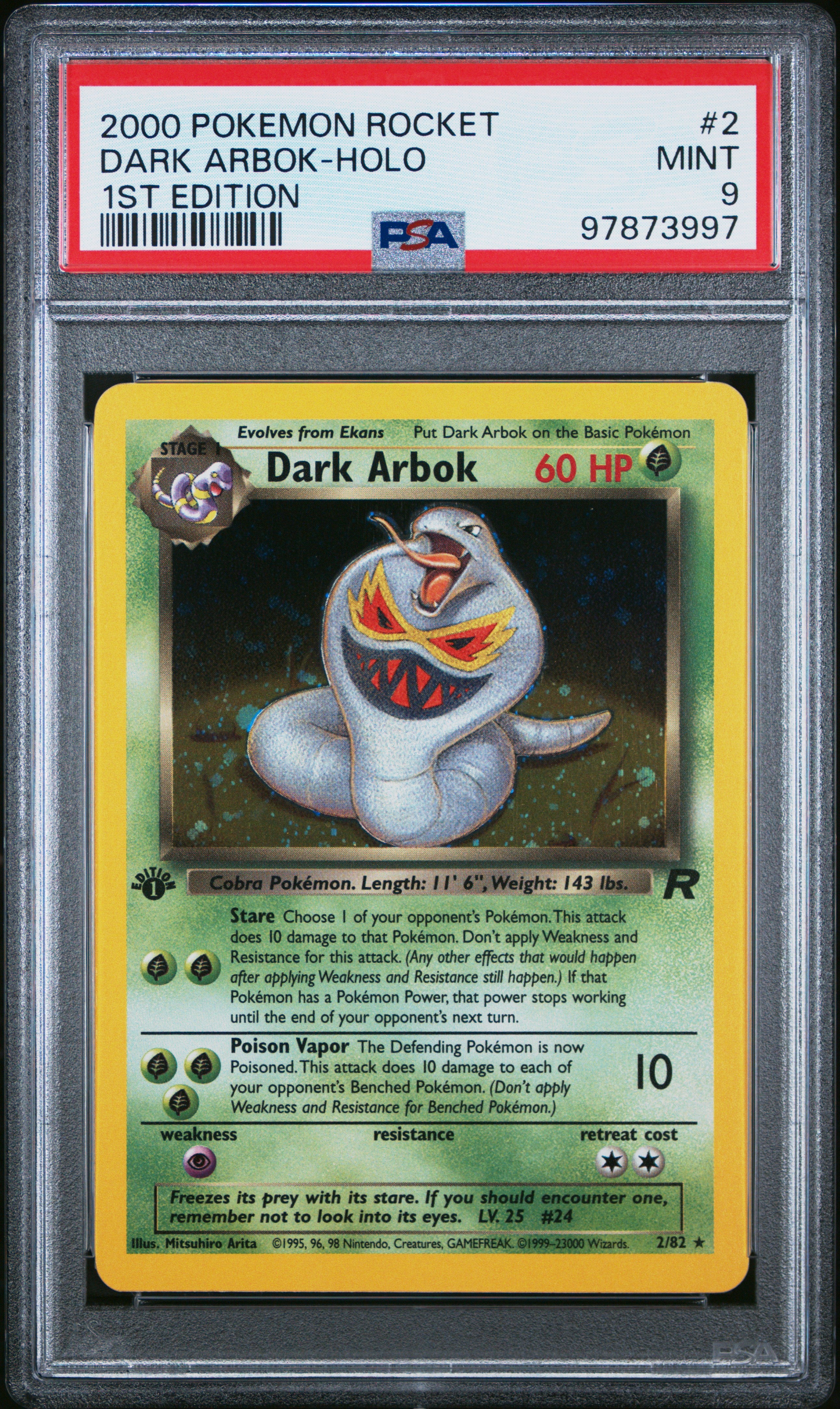 PSA 9 DARK ARBOK-HOLO 1ST EDITION