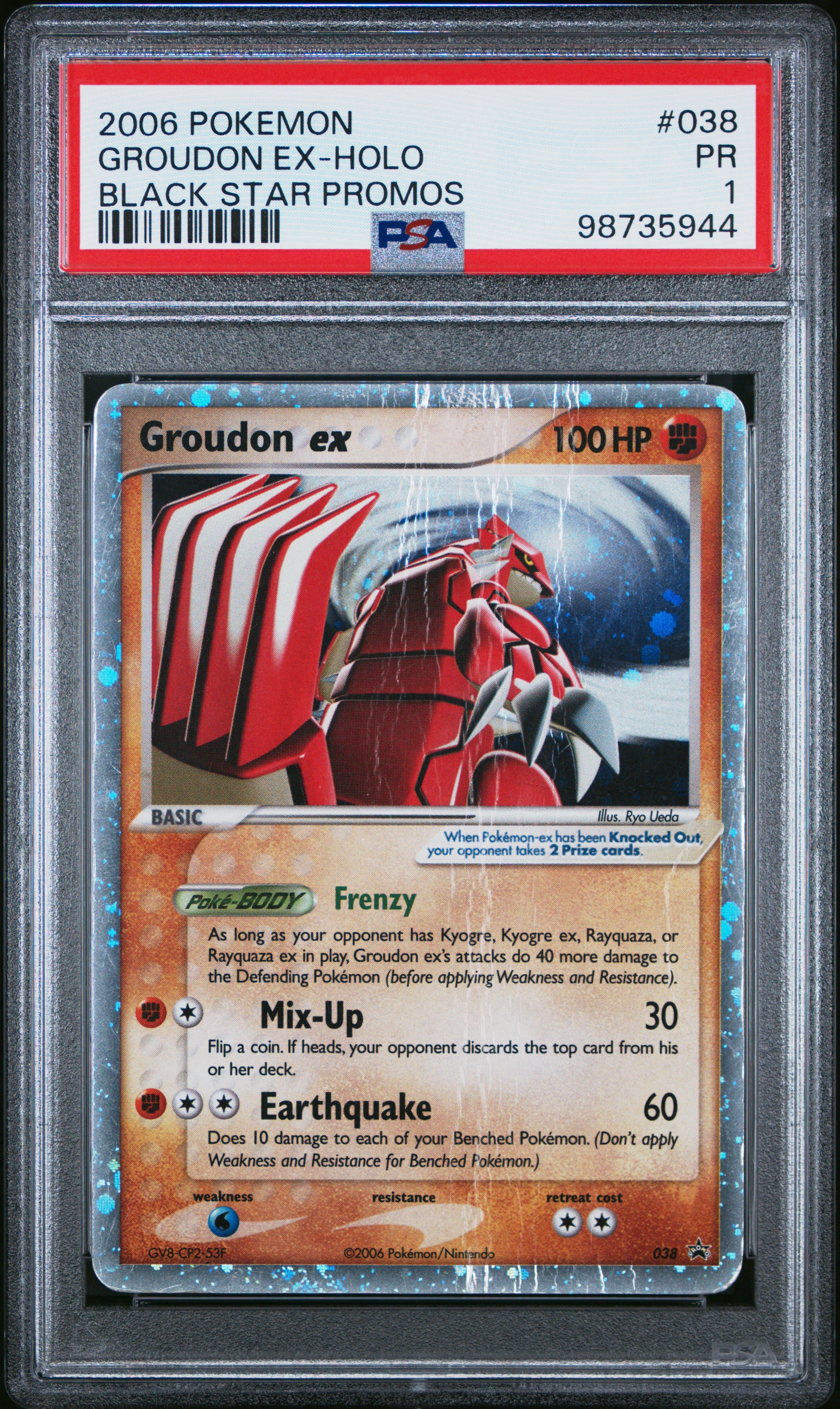 PSA 1 GROUDON EX-HOLO BLACK STAR PROMOS