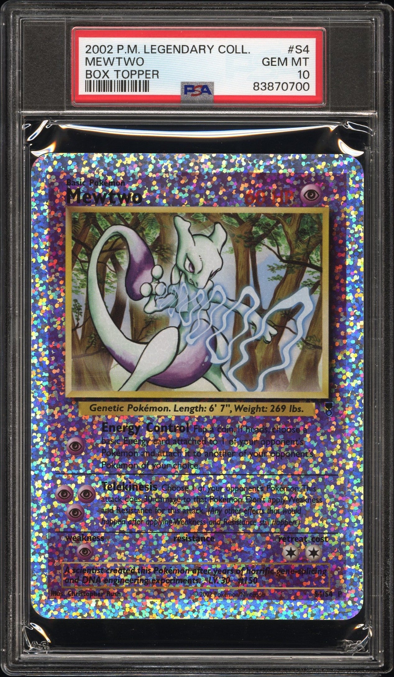 PSA 10 MEWTWO BOX TOPPER