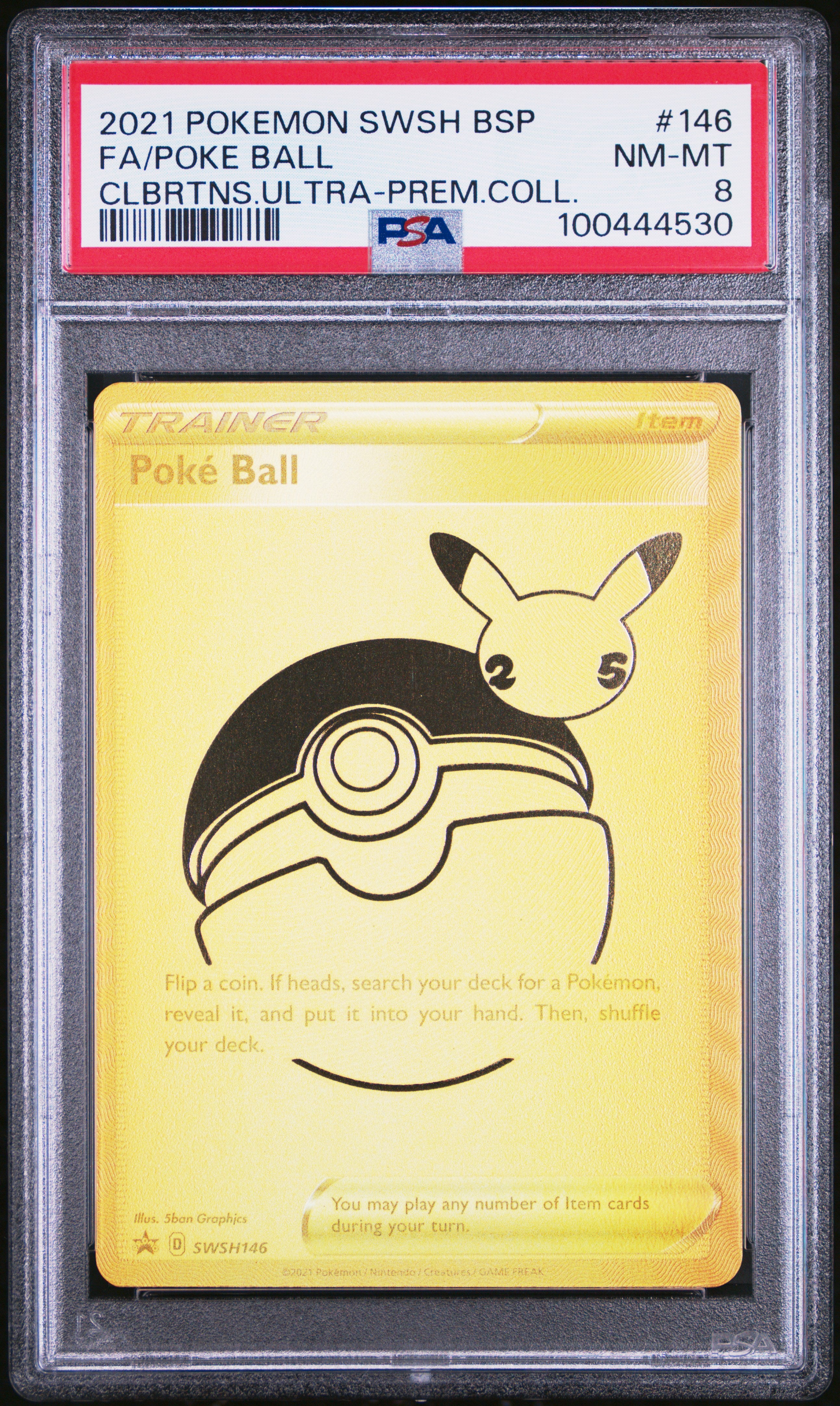 PSA 8 FA/POKE BALL CLBRTNS.ULTRA-PREM.COLL.