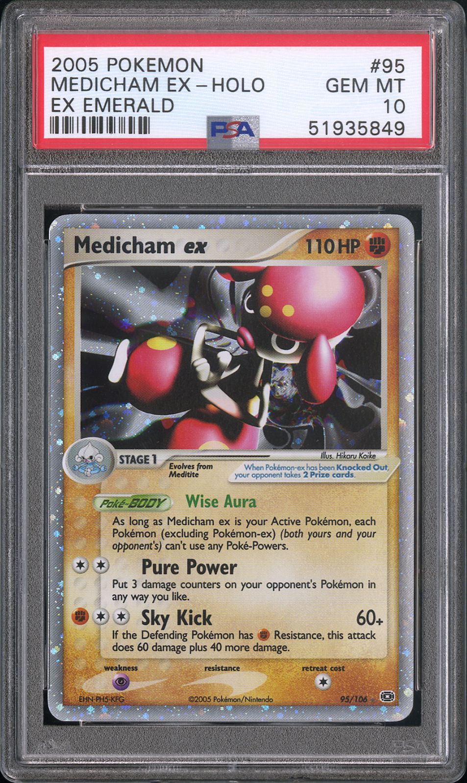 PSA 10 MEDICHAM EX-HOLO EMERALD