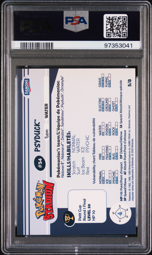 PSA Card Back