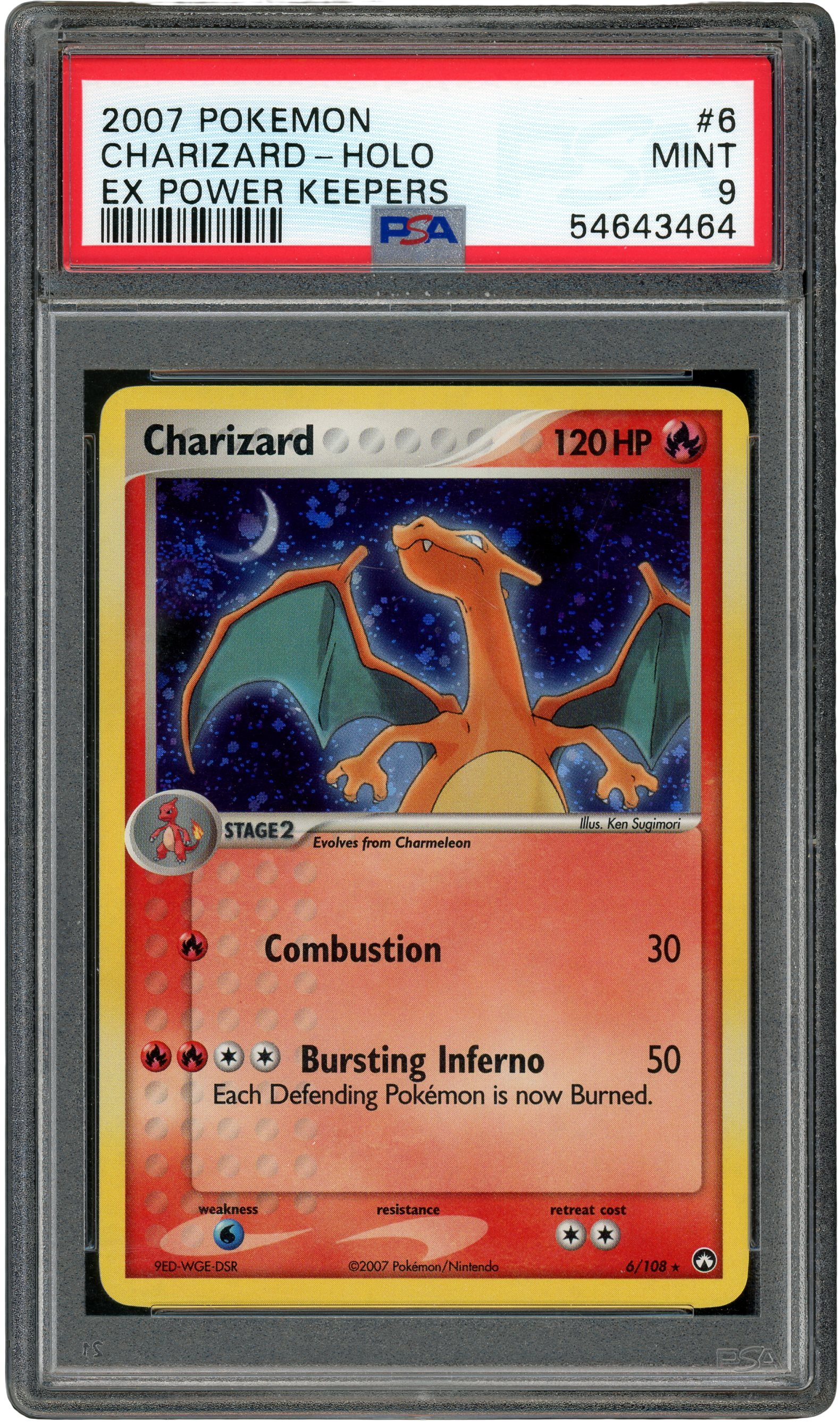 PSA 9 CHARIZARD - HOLO EX POWER KEEPERS 