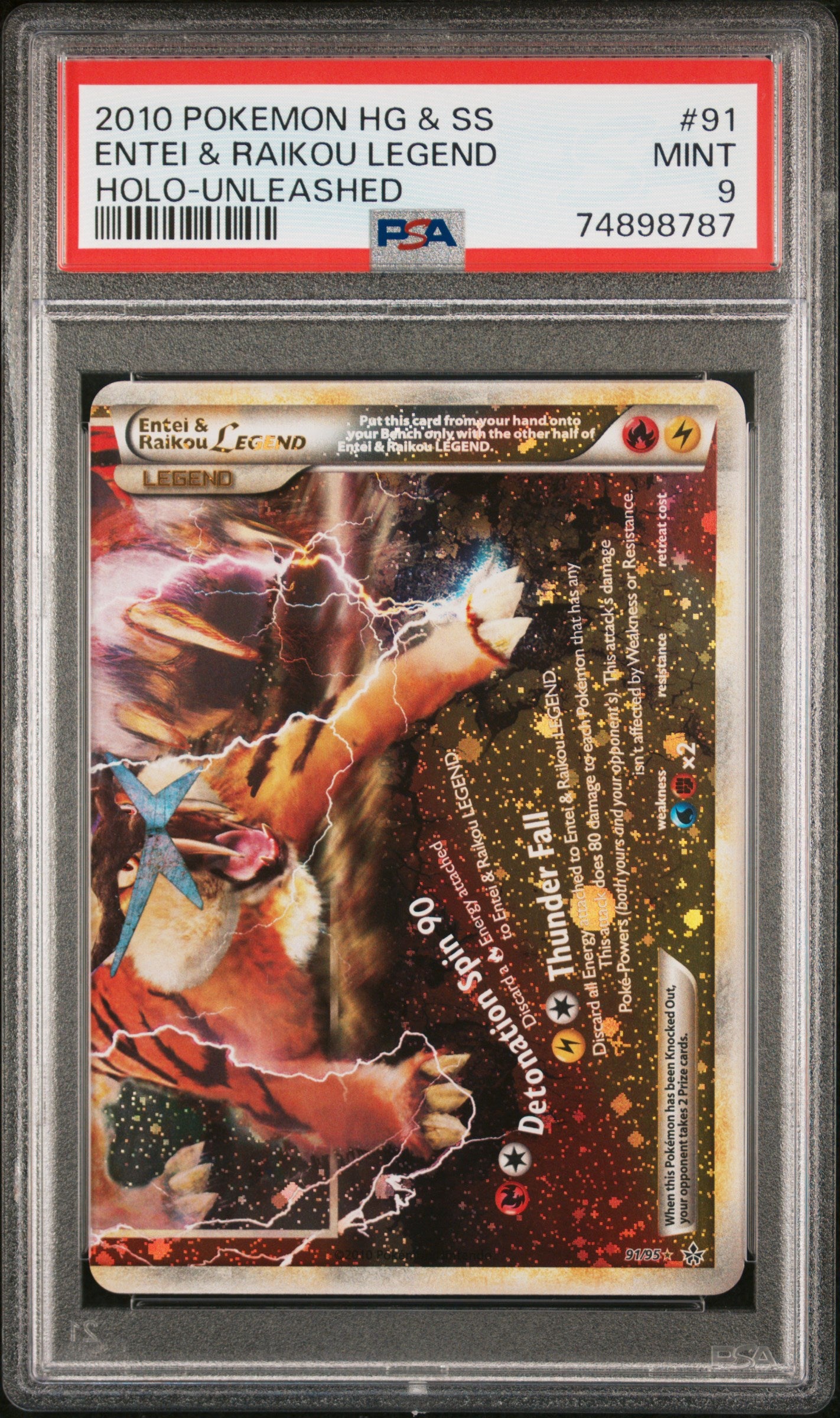 PSA 9 ENTEI & RAIKOU LEGEND HOLO-UNLEASHED